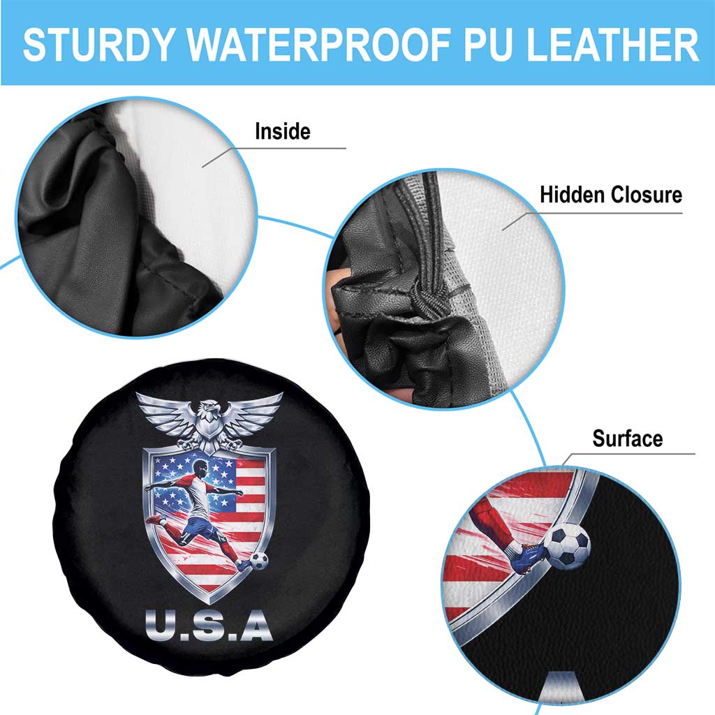 USA 2026 Soccer Player Spare Tire Cover United States Team Pride