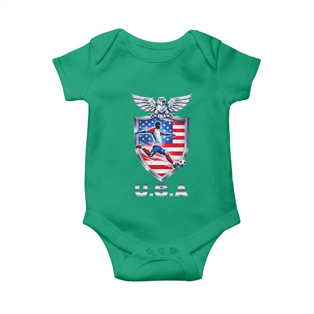 USA 2026 Soccer Player Baby Onesie United States Team Pride