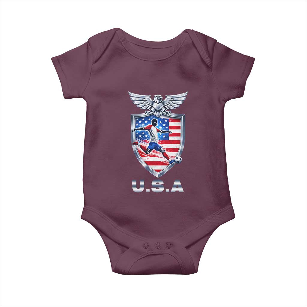 USA 2026 Soccer Player Baby Onesie United States Team Pride