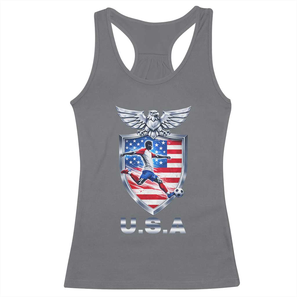 USA 2026 Soccer Player Racerback Tank Top United States Team Pride