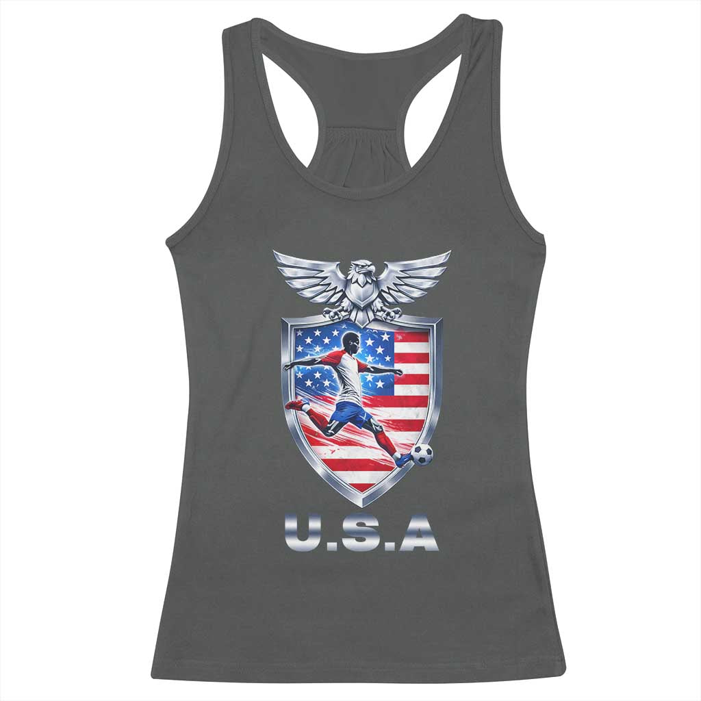 USA 2026 Soccer Player Racerback Tank Top United States Team Pride