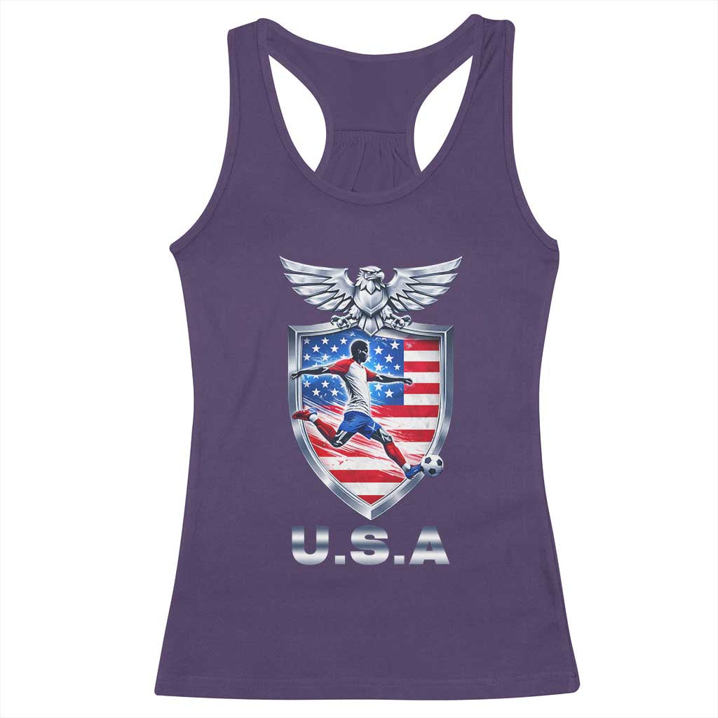 USA 2026 Soccer Player Racerback Tank Top United States Team Pride
