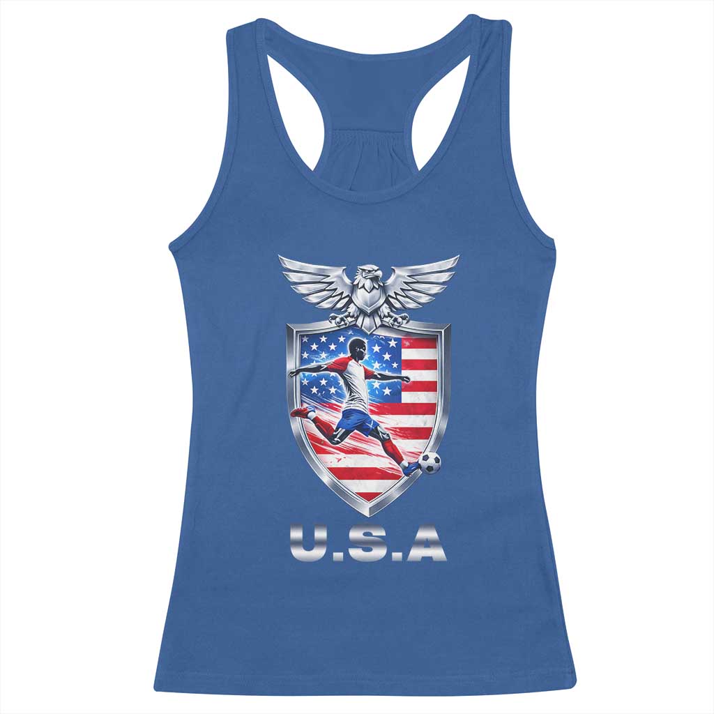 USA 2026 Soccer Player Racerback Tank Top United States Team Pride