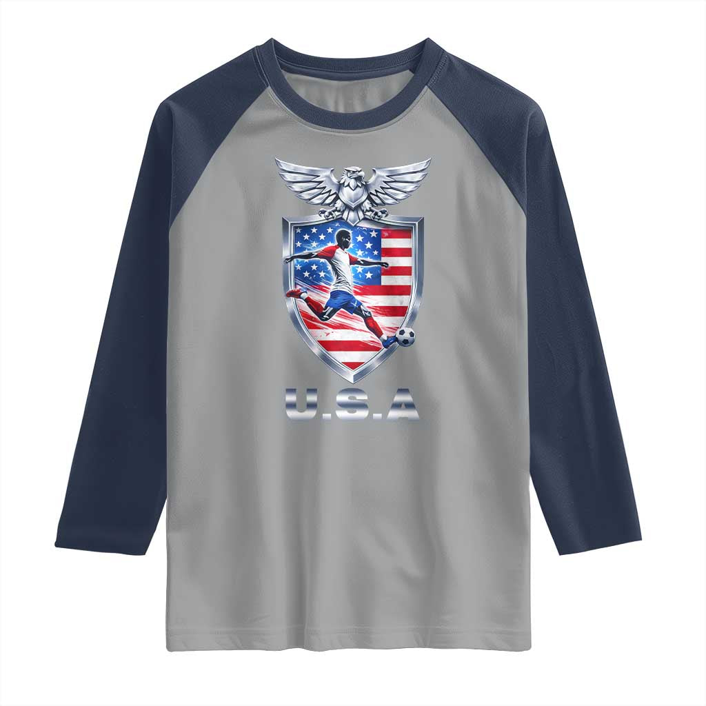 USA 2026 Soccer Player Raglan Shirt United States Team Pride