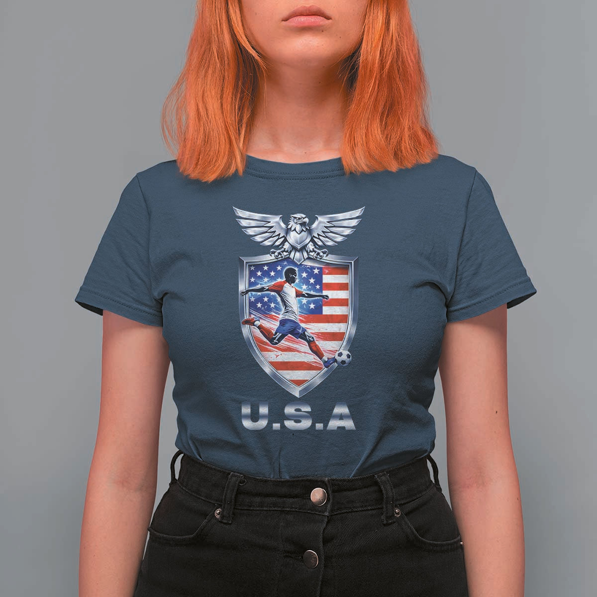 USA 2026 Soccer Player T Shirt For Women United States Team Pride