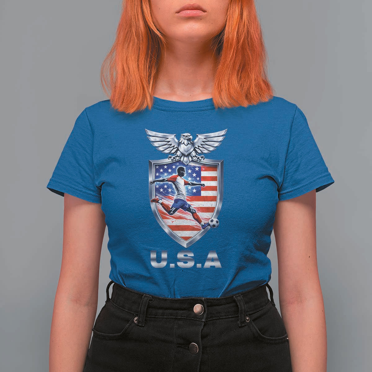 USA 2026 Soccer Player T Shirt For Women United States Team Pride