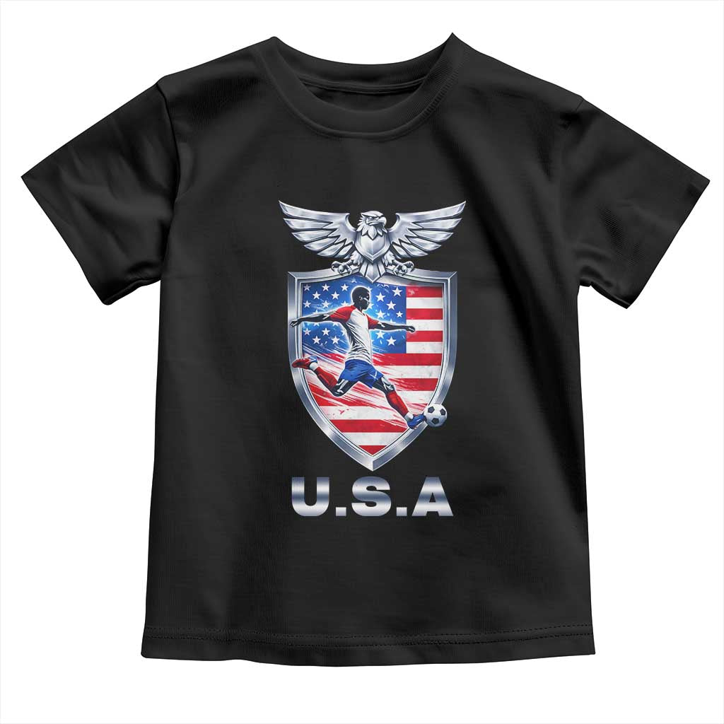 USA 2026 Soccer Player Toddler T Shirt United States Team Pride