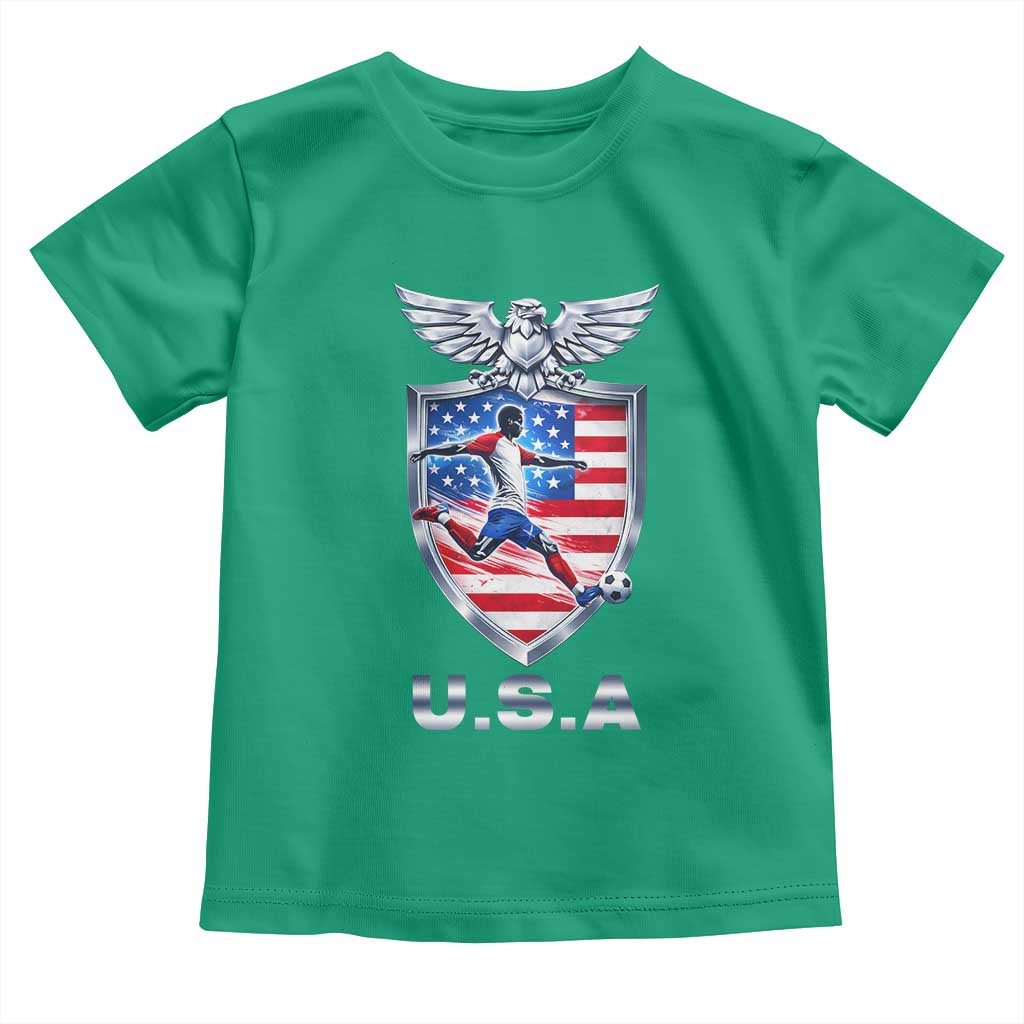 USA 2026 Soccer Player Toddler T Shirt United States Team Pride