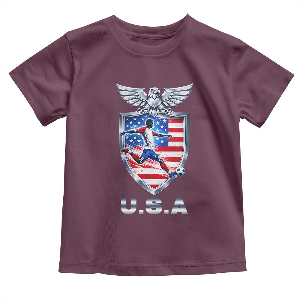 USA 2026 Soccer Player Toddler T Shirt United States Team Pride