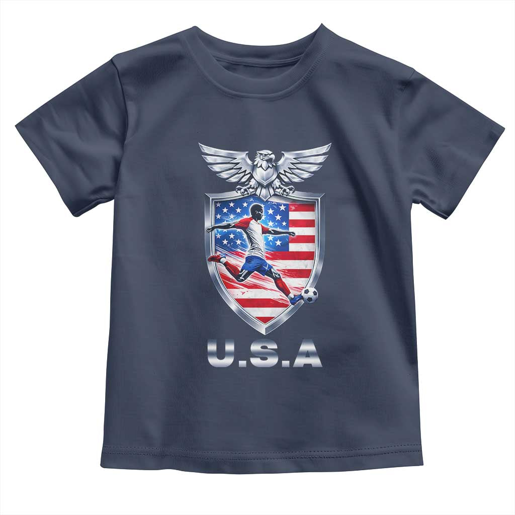 USA 2026 Soccer Player Toddler T Shirt United States Team Pride