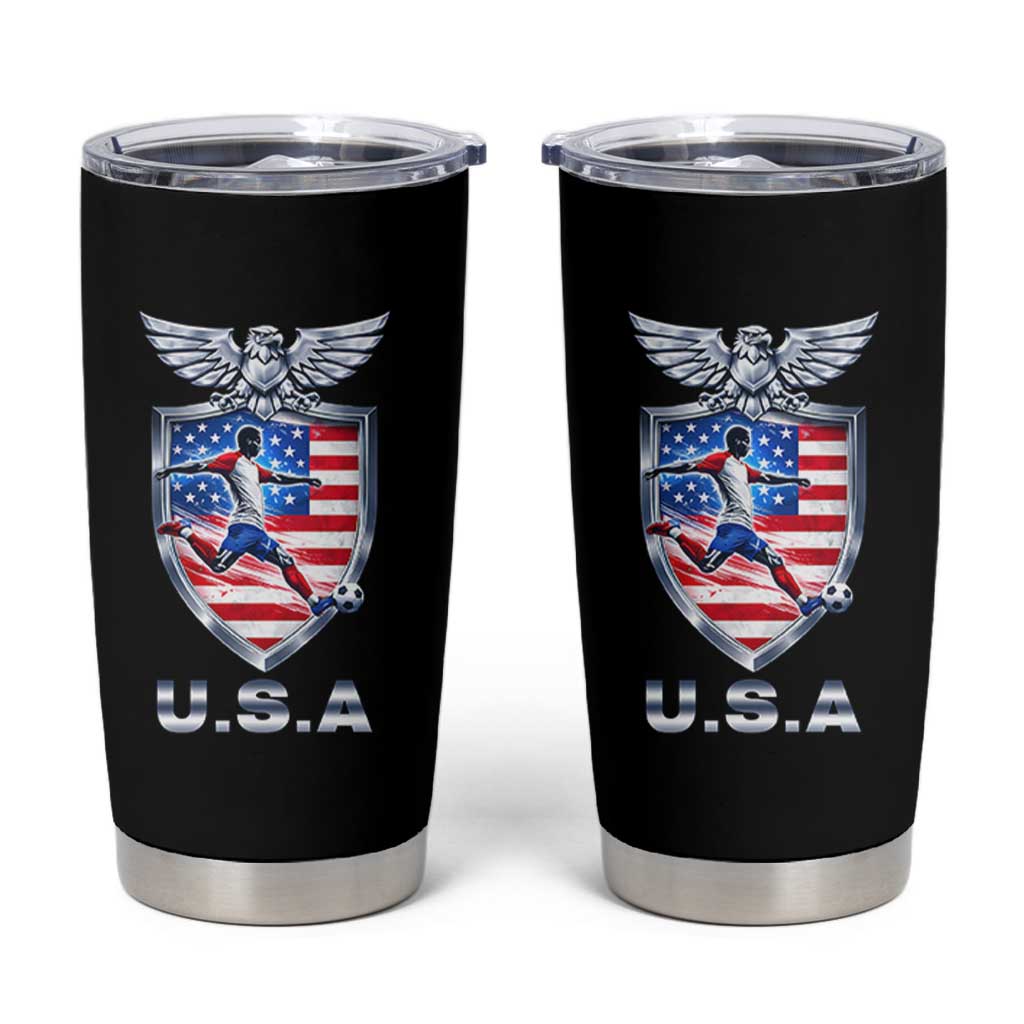 USA 2026 Soccer Player Tumbler Cup United States Team Pride
