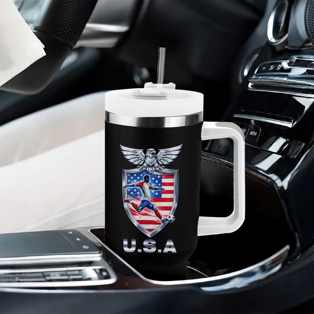 USA 2026 Soccer Player Tumbler With Handle United States Team Pride