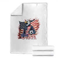 American Eagle And Soccer USA 2026 Supporter Throw Blanket