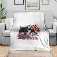 American Eagle And Soccer USA 2026 Supporter Throw Blanket