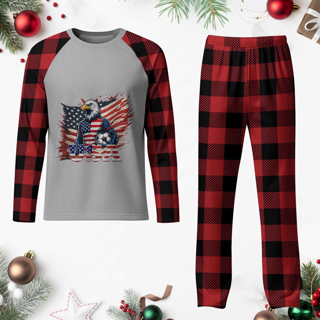 American Eagle And Soccer USA 2026 Supporter Plaid Pajama Set