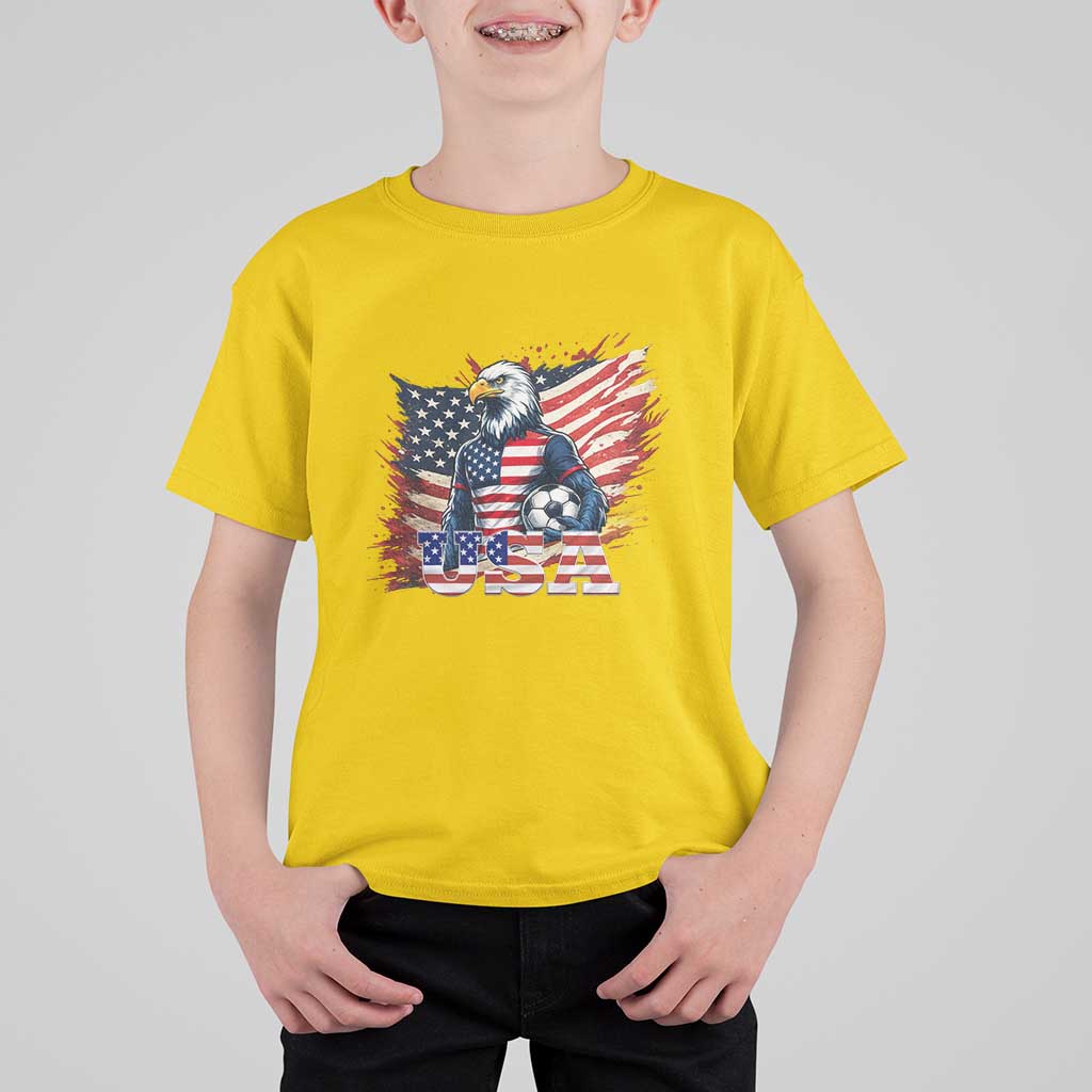 American Eagle And Soccer USA 2026 Supporter T Shirt For Kid