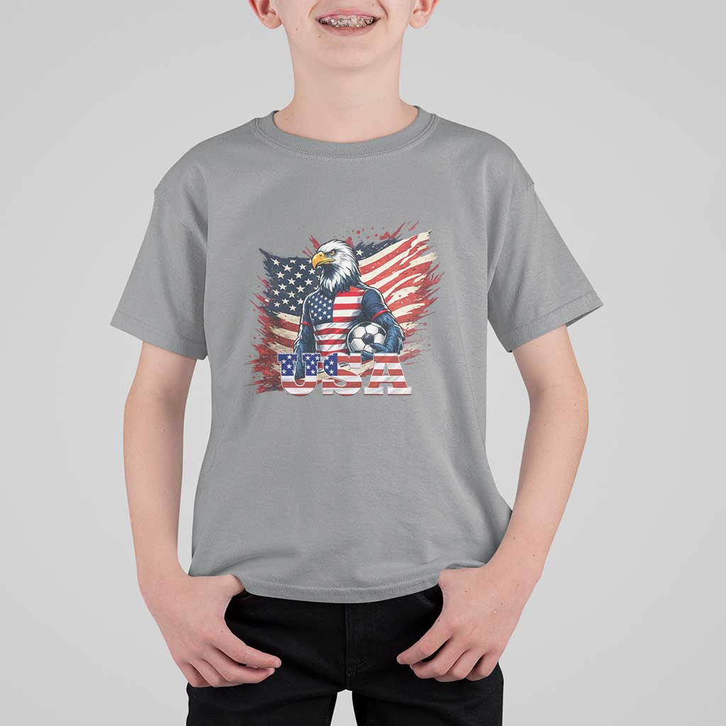 American Eagle And Soccer USA 2026 Supporter T Shirt For Kid
