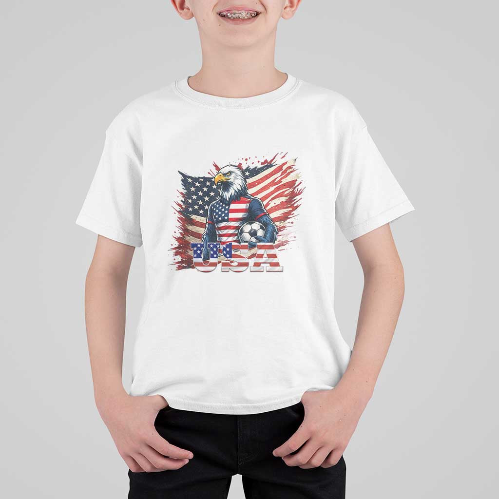 American Eagle And Soccer USA 2026 Supporter T Shirt For Kid