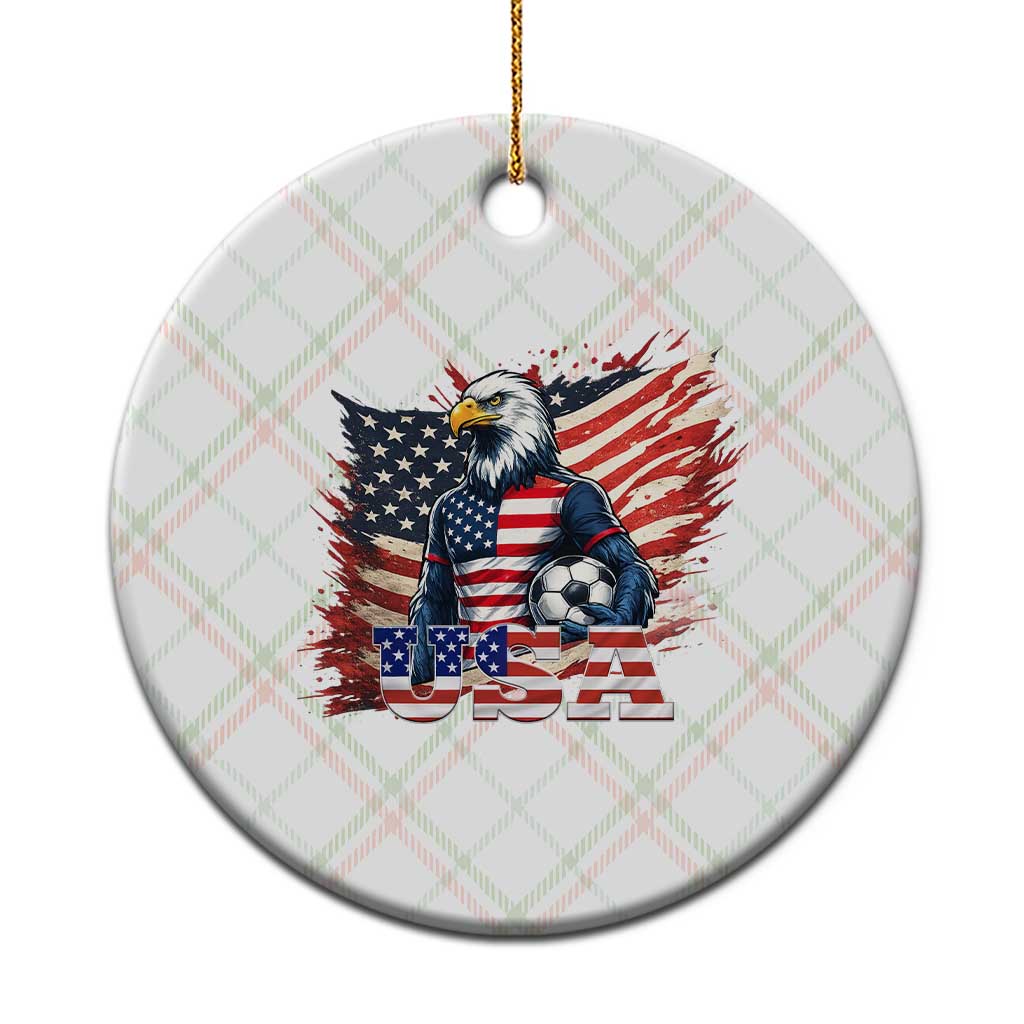 American Eagle And Soccer USA 2026 Supporter Ceramic Ornament