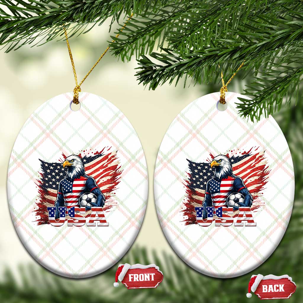 American Eagle And Soccer USA 2026 Supporter Ceramic Ornament