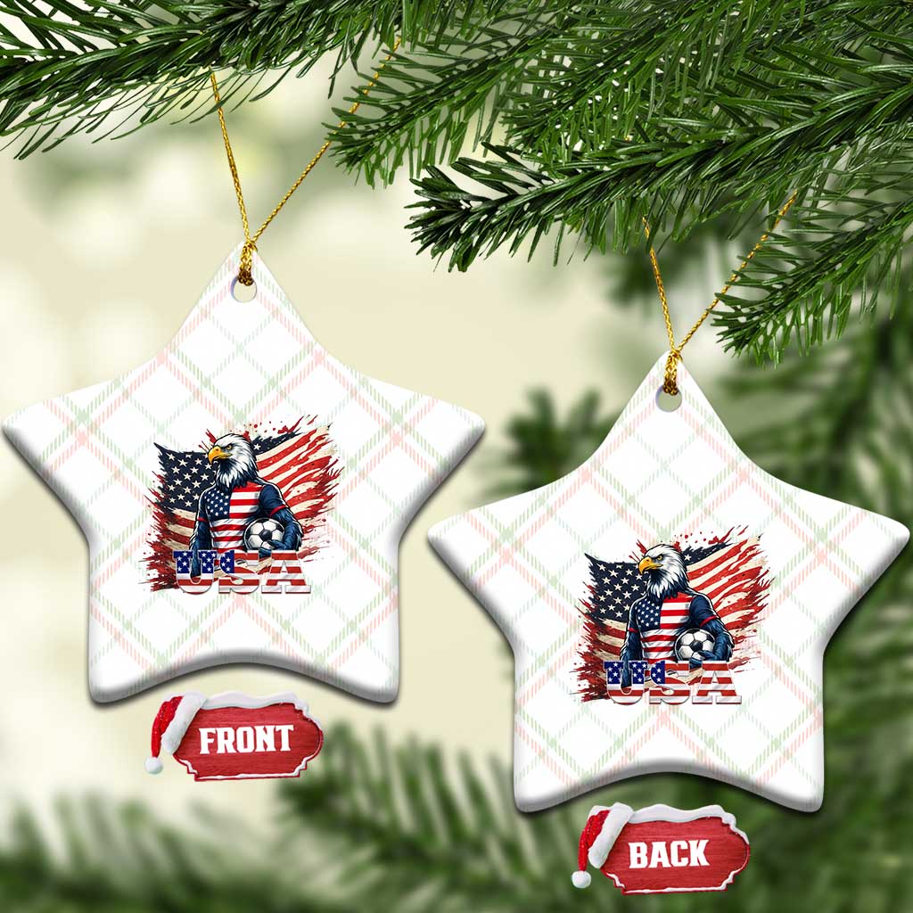 American Eagle And Soccer USA 2026 Supporter Ceramic Ornament