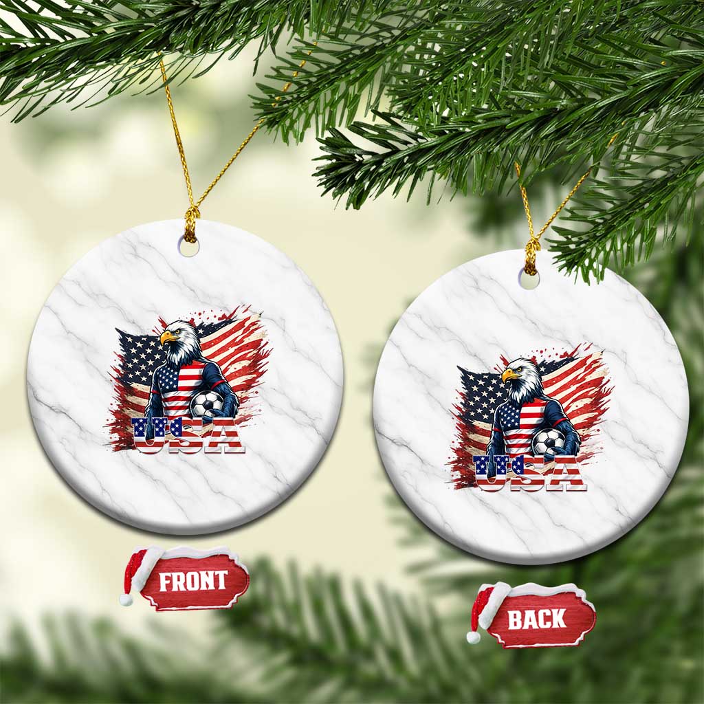 American Eagle And Soccer USA 2026 Supporter Ceramic Ornament