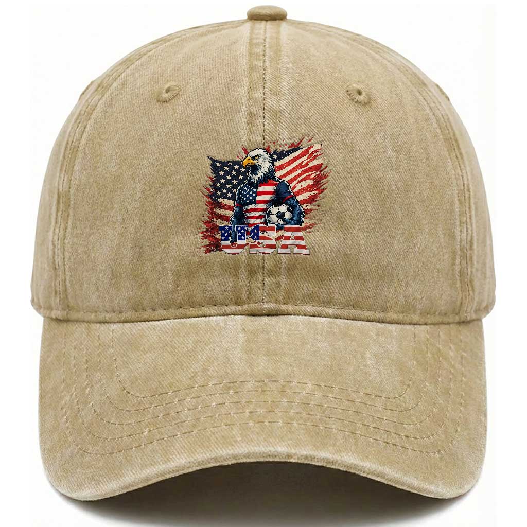 American Eagle And Soccer USA 2026 Supporter Washed Cotton Baseball Cap