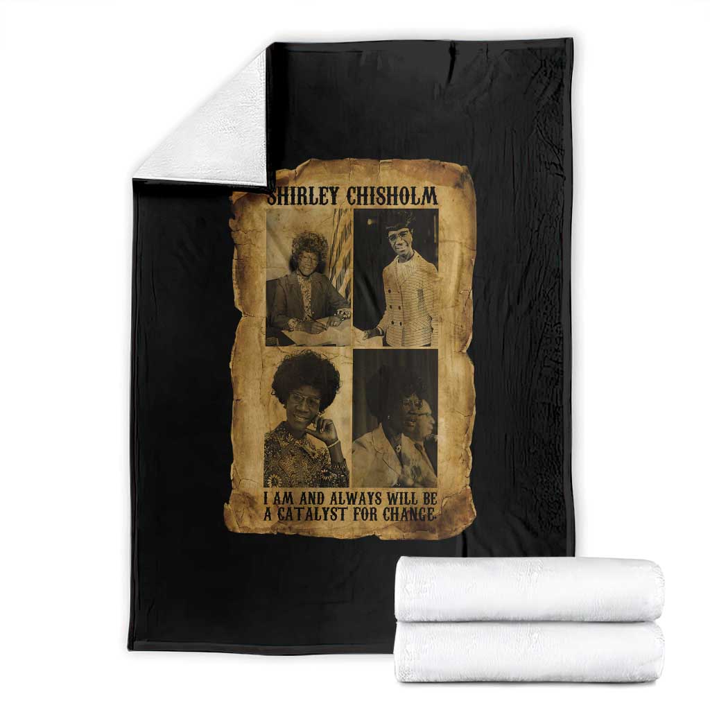 Shirley Chisholm Catalyst For Change Quote Throw Blanket Womens History Month