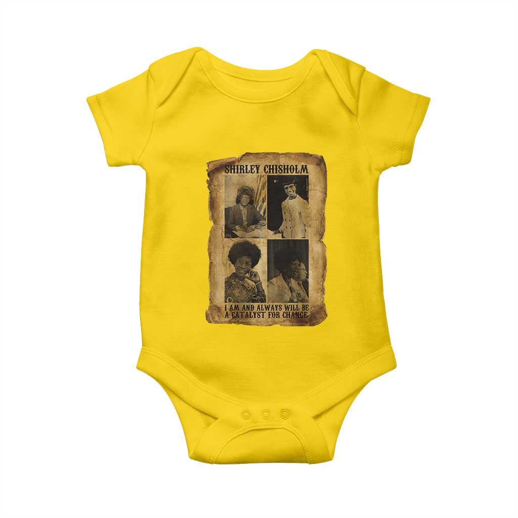 Shirley Chisholm Catalyst For Change Quote Baby Onesie Womens History Month