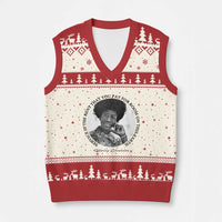 Shirley Chisholm Quote V-Neck Knit Sweater Vest Service Is The Rent You Pay