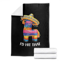 Funny Rainbow Pinata Sombrero Throw Blanket Id Hit That