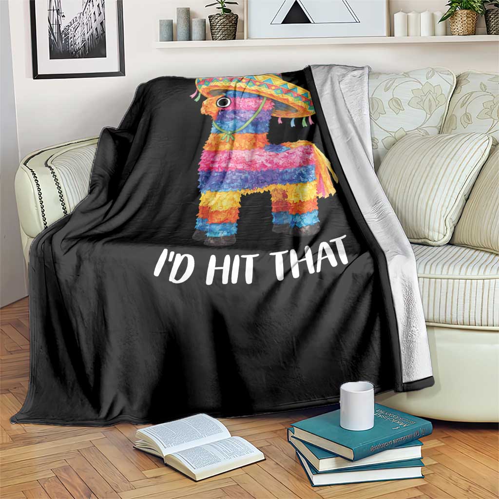 Funny Rainbow Pinata Sombrero Throw Blanket Id Hit That