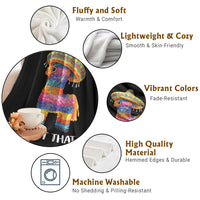 Funny Rainbow Pinata Sombrero Throw Blanket Id Hit That