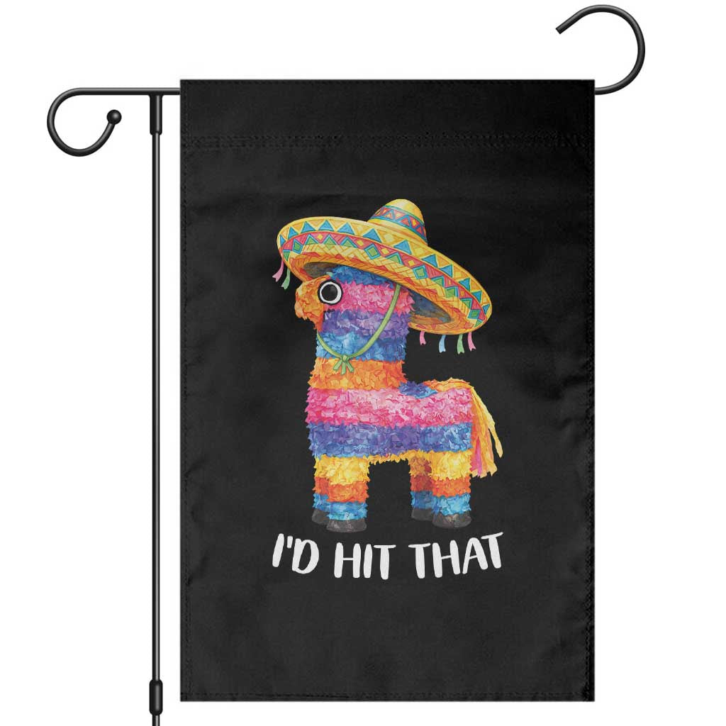 Funny Rainbow Pinata Sombrero Garden Flag Id Hit That