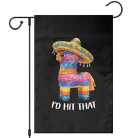 Funny Rainbow Pinata Sombrero Garden Flag Id Hit That