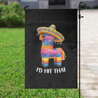 Funny Rainbow Pinata Sombrero Garden Flag Id Hit That