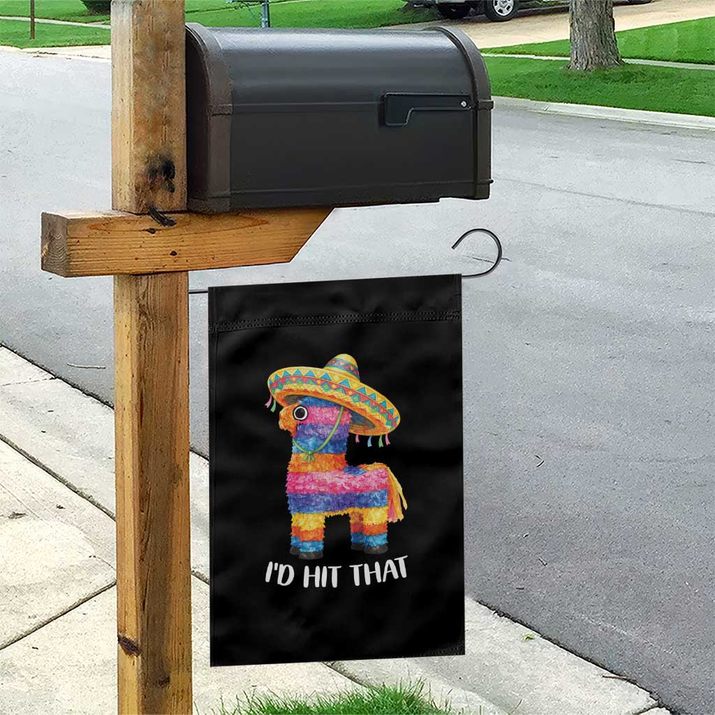 Funny Rainbow Pinata Sombrero Garden Flag Id Hit That