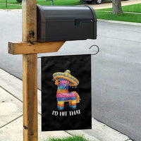 Funny Rainbow Pinata Sombrero Garden Flag Id Hit That