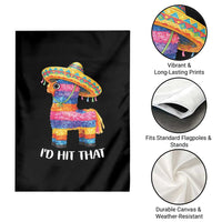 Funny Rainbow Pinata Sombrero Garden Flag Id Hit That