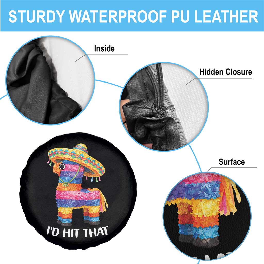 Funny Rainbow Pinata Sombrero Spare Tire Cover Id Hit That