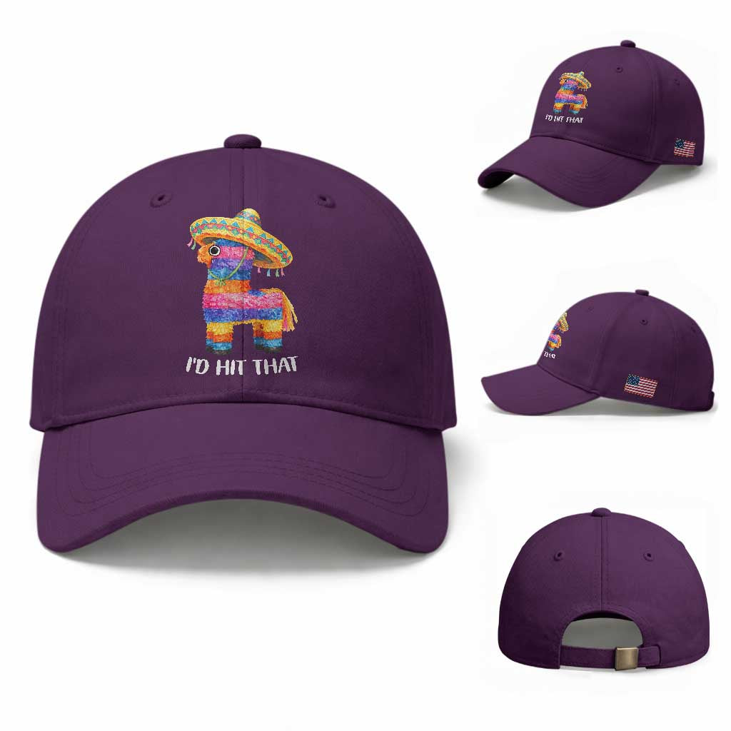 Funny Rainbow Pinata Sombrero Baseball Cap Id Hit That