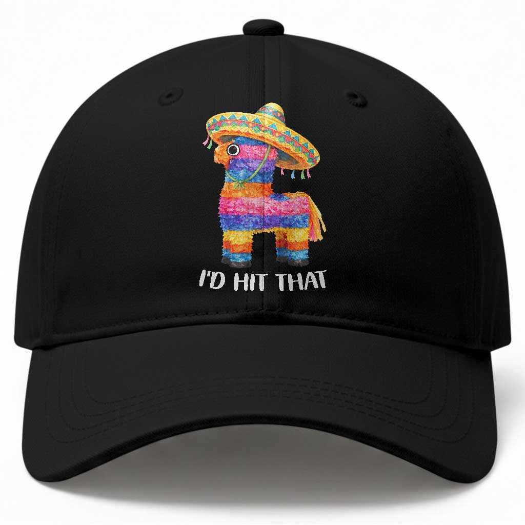 Funny Rainbow Pinata Sombrero Baseball Cap Id Hit That