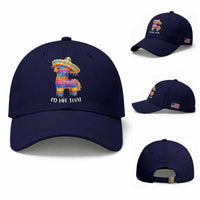 Funny Rainbow Pinata Sombrero Baseball Cap Id Hit That
