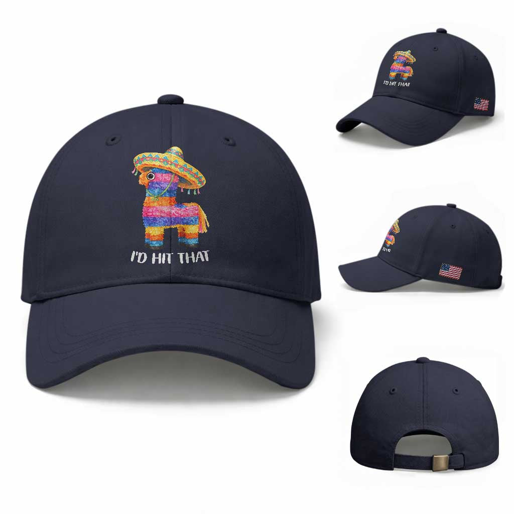 Funny Rainbow Pinata Sombrero Baseball Cap Id Hit That