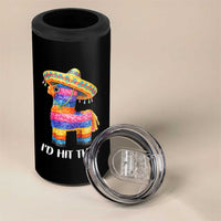 Funny Rainbow Pinata Sombrero 4 in 1 Can Cooler Tumbler Id Hit That