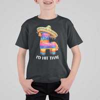Funny Rainbow Pinata Sombrero T Shirt For Kid Id Hit That