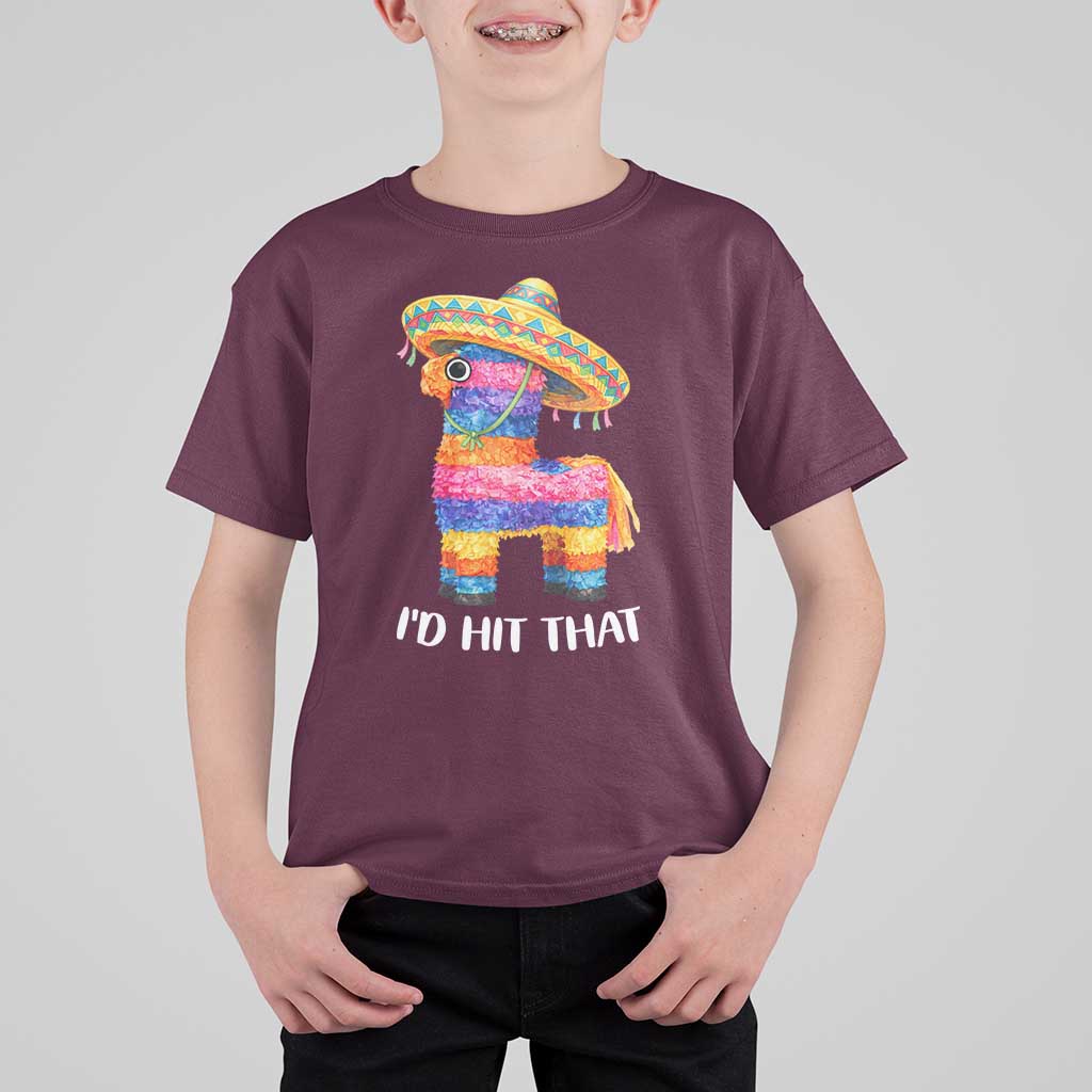 Funny Rainbow Pinata Sombrero T Shirt For Kid Id Hit That