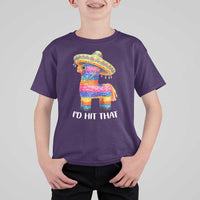 Funny Rainbow Pinata Sombrero T Shirt For Kid Id Hit That