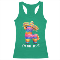Funny Rainbow Pinata Sombrero Racerback Tank Top Id Hit That