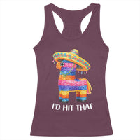Funny Rainbow Pinata Sombrero Racerback Tank Top Id Hit That